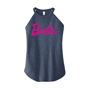 Juniors' Barbie Classic Logo High Neck Tank Top
