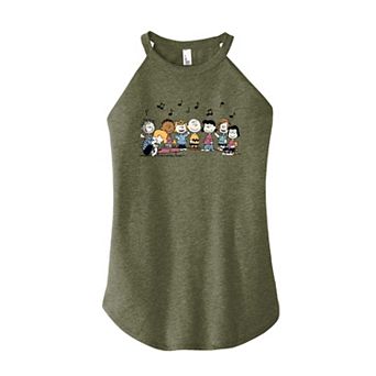 Juniors' Peanuts Music Group High Neck Tank Top