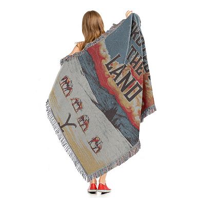 Yellowstone Dutton Barn Woven Tapestry Throw Blanket