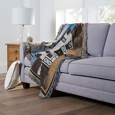 Yellowstone Ranch Woven Tapestry Throw Blanket