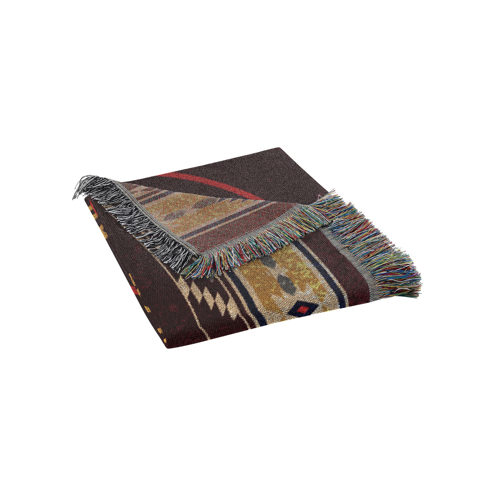 Yellowstone Woven Tapestry Throw Blanket - 48 x 60, Brown