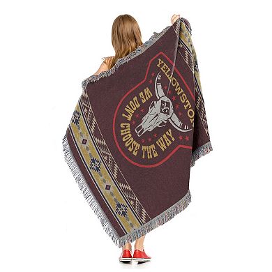 Yellowstone Woven Tapestry Throw Blanket, 48" x 60"