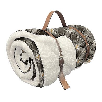 Yellowstone Dutton Ranch Plaid Sherpa Blanket Throw