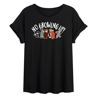 Disney's Peter Pan Juniors' No Growing Up Oversized Graphic Tee
