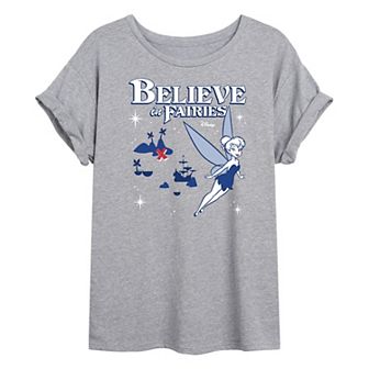Disney's Peter Pan Juniors' Believe In Fairies Oversized Graphic Tee