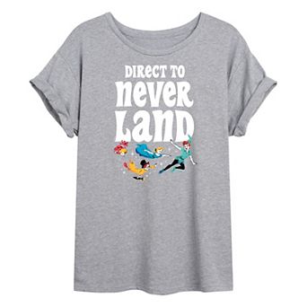 Disney's Peter Pan Juniors' Direct To Never Land Oversized Graphic Tee