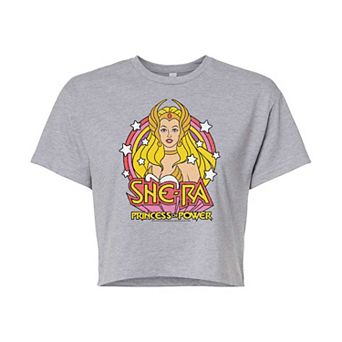 Juniors' She-Ra With Stars Cropped Graphic Tee