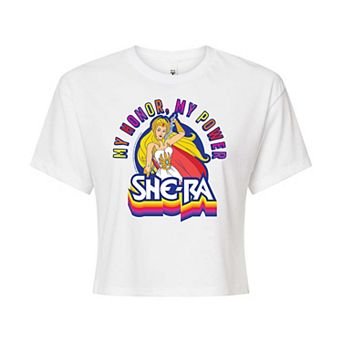 Juniors' She-Ra My Honor My Power Cropped Graphic Tee