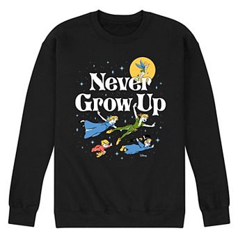 Disney's Peter Pan Men's Never Grow Up Fleece Sweatshirt