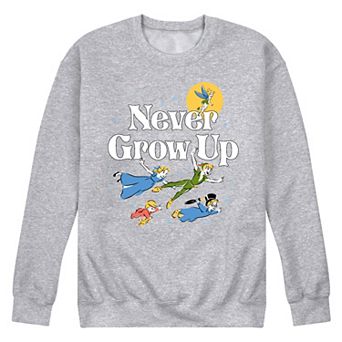 Disney's Peter Pan Men's Never Grow Up Fleece Sweatshirt