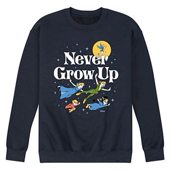 Disney's Peter Pan Men's Never Grow Up Fleece Sweatshirt