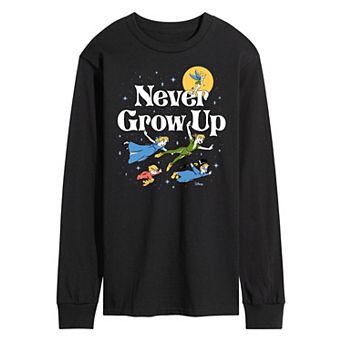 Disney's Peter Pan Men's Never Grow Up Long Sleeve