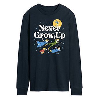 Disney's Peter Pan Men's Never Grow Up Long Sleeve