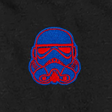 Men's Star Wars Storm Trooper Helmet Embroidered Graphic Tee