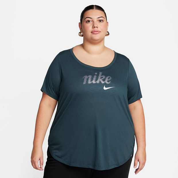 Plus Size Nike Glitter Logo Tee