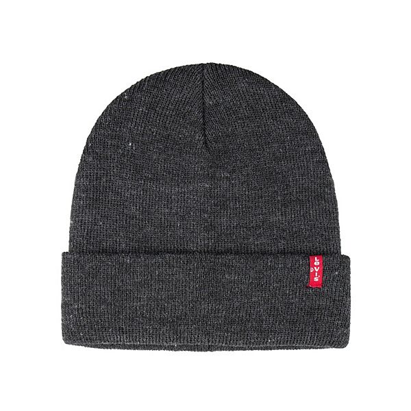 Men's Levi's® Stocking Stuffer Classic Logo Patch Knit Beanie - Charcoal