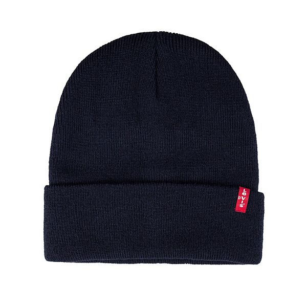 Men's Levi's® Stocking Stuffer Classic Logo Patch Knit Beanie - Navy