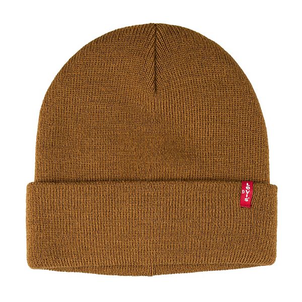 Men's Levi's® Stocking Stuffer Classic Logo Patch Knit Beanie - Tan