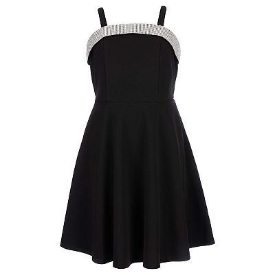Girls 7 16 Speechless Rhinestone Fit Flare Dress in Regular Plus Size