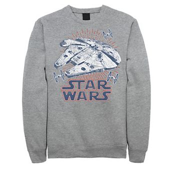 Men's Star Wars Falcon Logo 4th Of July Fireworks Graphic Fleece