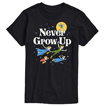 Disney's Peter Pan Men's Never Grow Up Graphic Tee