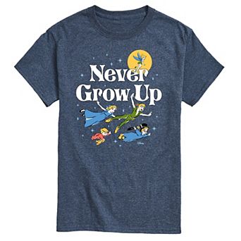 Disney's Peter Pan Men's Never Grow Up Graphic Tee