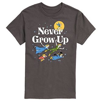 Disney's Peter Pan Men's Never Grow Up Graphic Tee