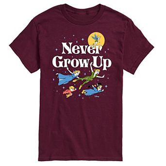 Disney's Peter Pan Men's Never Grow Up Graphic Tee