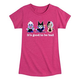 Disney Villains Ursula, Evil Queen & Cruella Girls 7-16 It's Good To Be Bad Graphic Tee