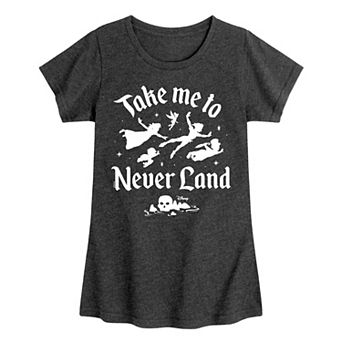 Disney's Peter Pan Girls 7-16 Take Me To Never Land Graphic Tee