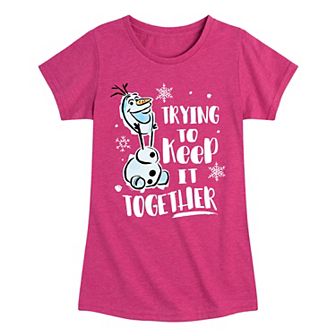 Disney's Frozen Olaf Girls 7-16 Trying To Keep It Together Graphic Tee
