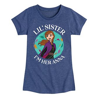 Disney's Frozen Anna Girls 7-16 Lil' Sister I'm Her Anna Graphic Tee