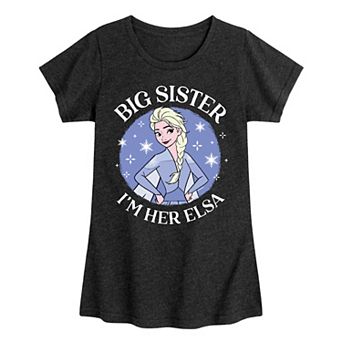 Disney's Frozen Elsa Girls 7-16 Big Sister I'm Her Elsa Graphic Tee