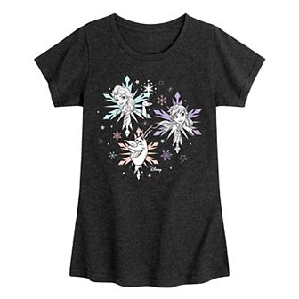 Disney's Frozen Anna Elsa & Olaf Girls 7-16 Snowflake Graphic Tee