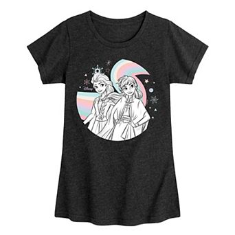 Disney's Frozen Anna & Elsa Girls 7-16 Rainbow Graphic Tee