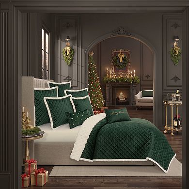 Five Queens Court Cozy Evergreen Euro Quilted Sham