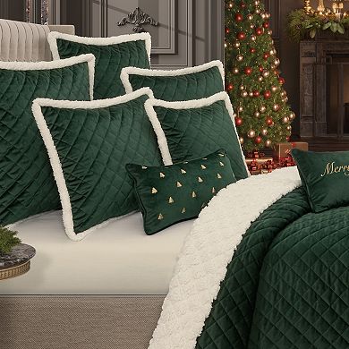 Five Queens Court Cozy Evergreen Quilt Set