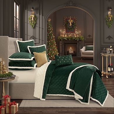 Five Queens Court Cozy Evergreen Quilt Set