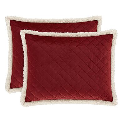 Five Queens Court Cozy Crimson King/Cal King 3Pc. Quilt Set