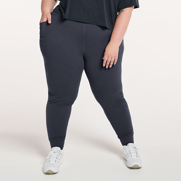 Plus Size FLX Affirmation High-Waisted Jogger Pants with Side Pockets