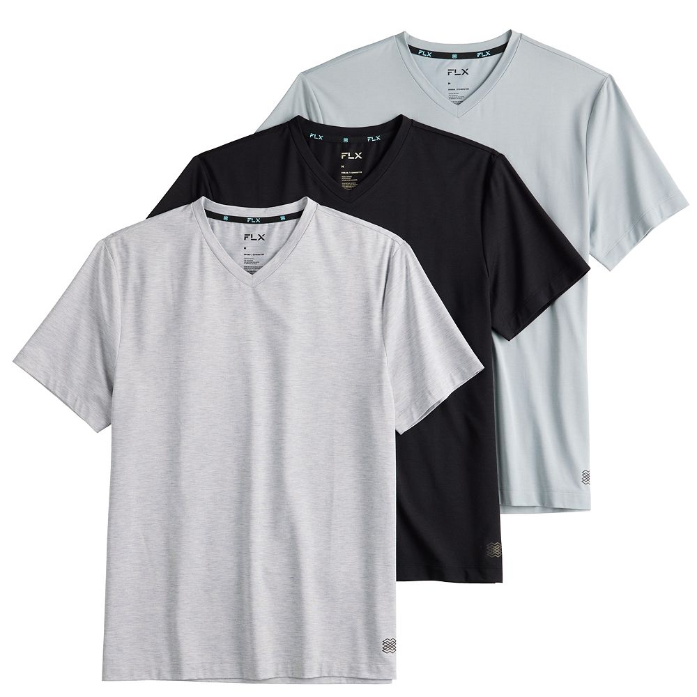 Men's FLX 3-Pack Dynamic Comfort V-Neck Tee Set