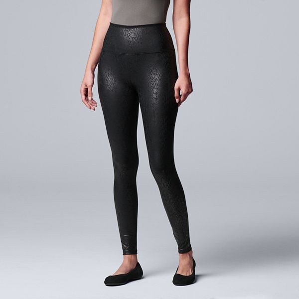 Simply Vera Vera Wang High Rise Faux Leather Legging Sz 1X  Faux leather  leggings, Simply vera wang, Leather leggings