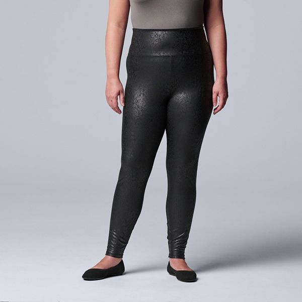 Faux leather deals pants kohls