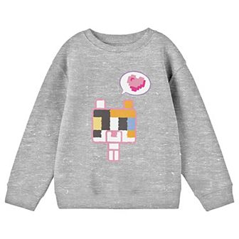 Boys 8-20 Minecraft Colorful Kitten Long Sleeve Tee