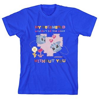 Boys 8-20 Minecraft Block Heart Short Sleeve Tee