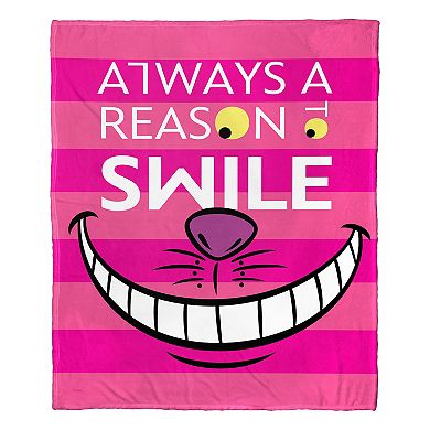 Disney's Cheshire Cat "Always a Reason to Smile" Silk Touch Throw