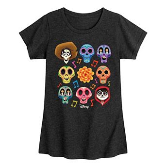 Disney's Coco Girls 7-16 Character Grid Tee