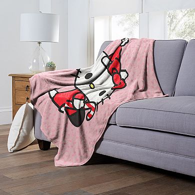 Hello Kitty Candy Cane Kitty Throw Blanket