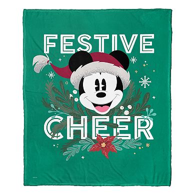 Disney’s Mickey Mouse Festive Cheer Holiday Throw Blanket