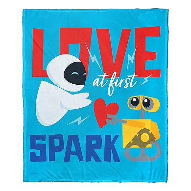Wall-E Love At First Spark Silk Touch Throw Blanket